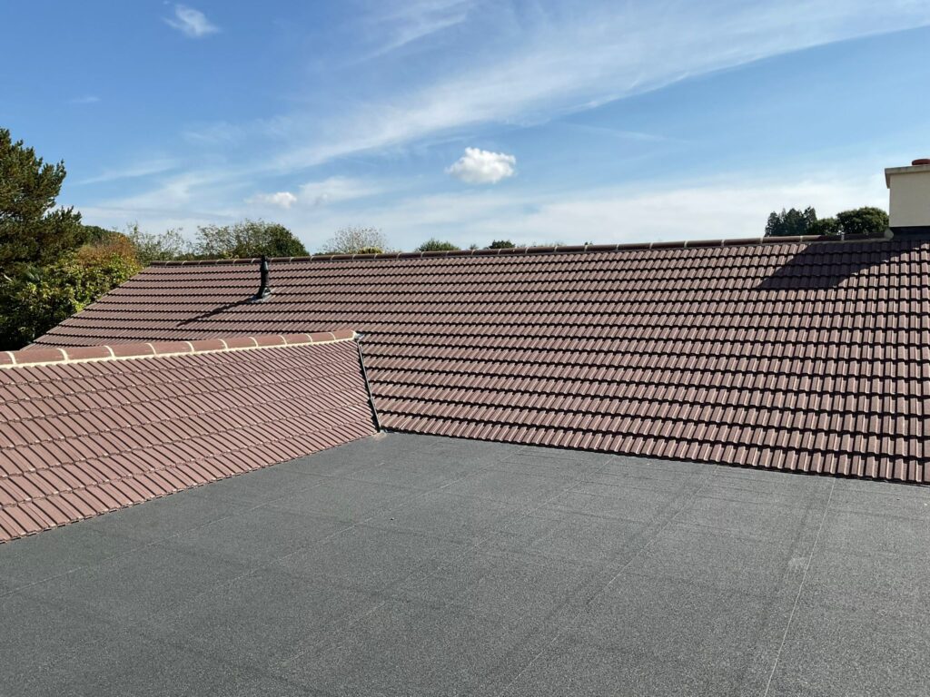 This is a photo of a roof which has just been repaired works carried out by LJ Roofing Wantage
