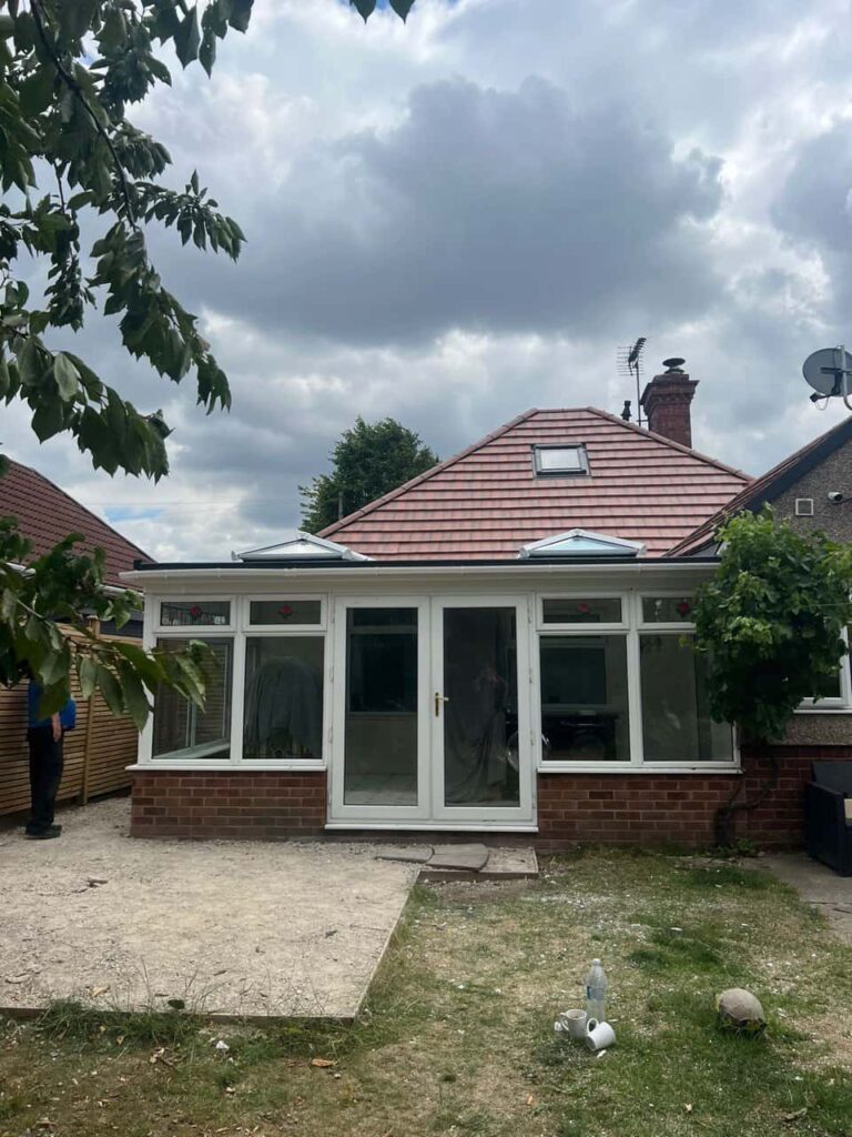 This is a photo of a hipped roof on a bungalow that has just had roof repairs carried out. Works carried out by LJ Roofing Wantage